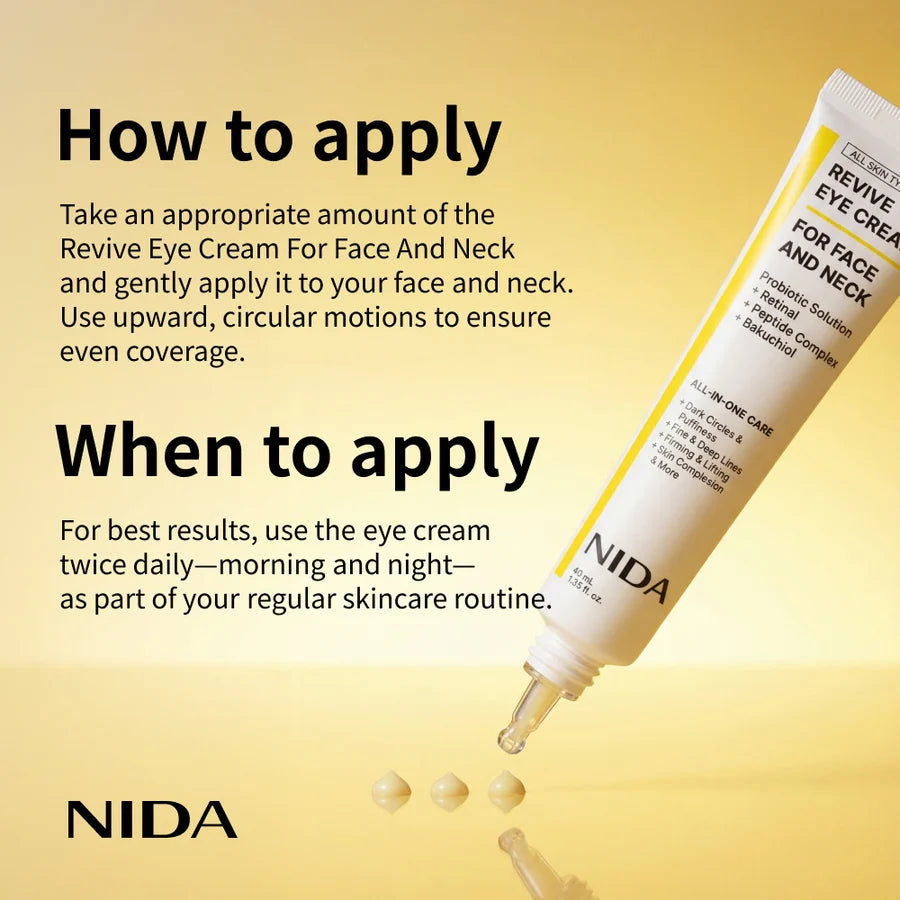 NIDA Revive Eye Cream For Face And Neck